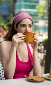 Pique Active Classic Headband in Raspberry Pink