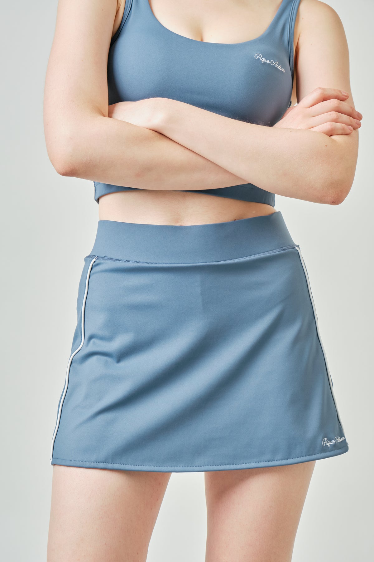 Down the line skirt in Slate Blue