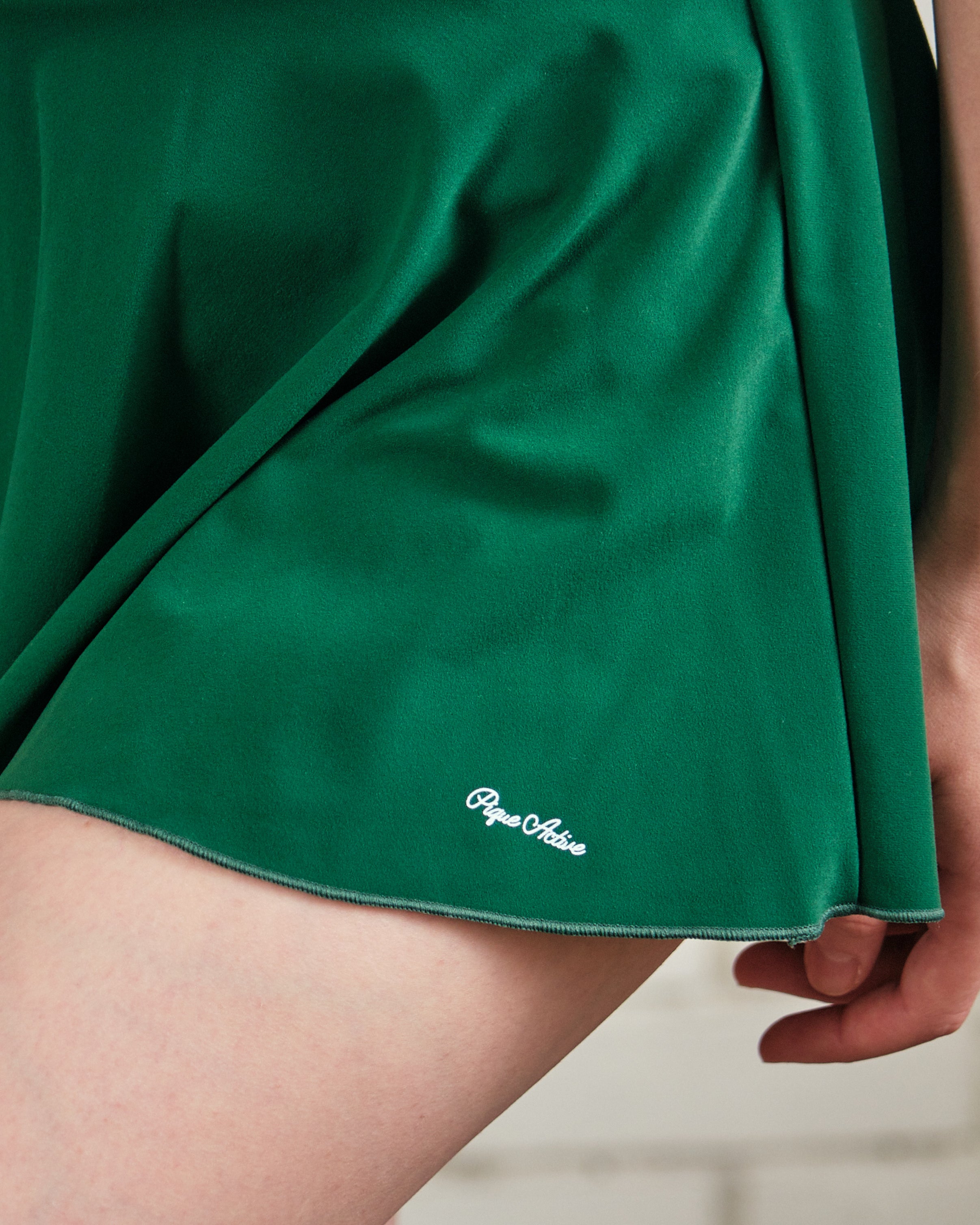 Volley Skirt in Moss Green