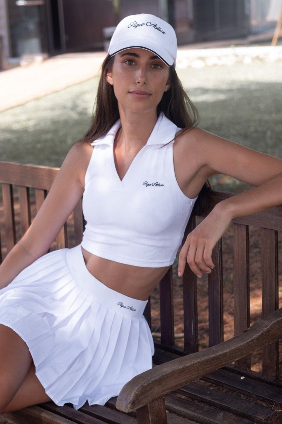 Center Court Tank Top in White