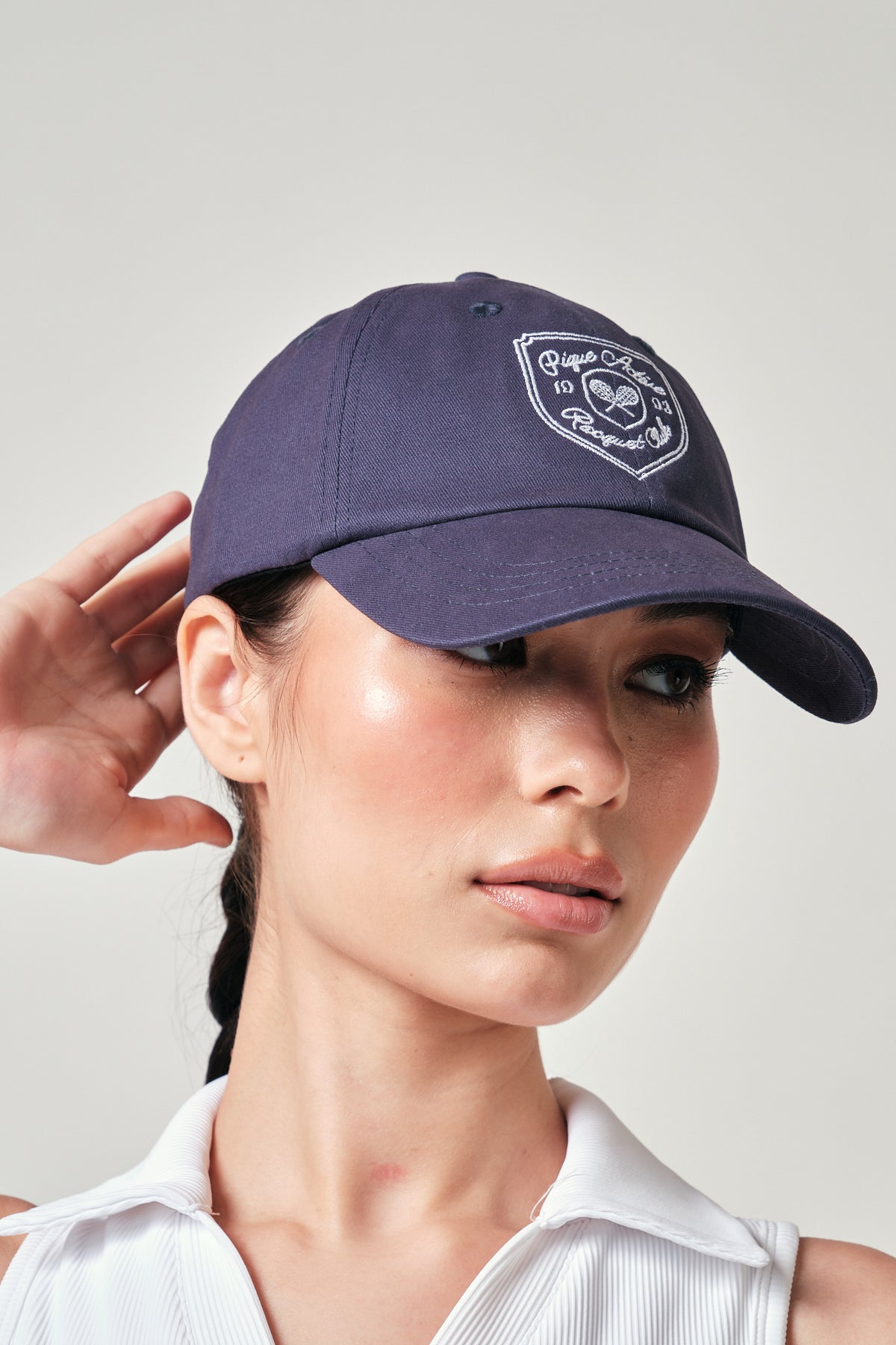 Pique Active Racquet Club Cap in Navy