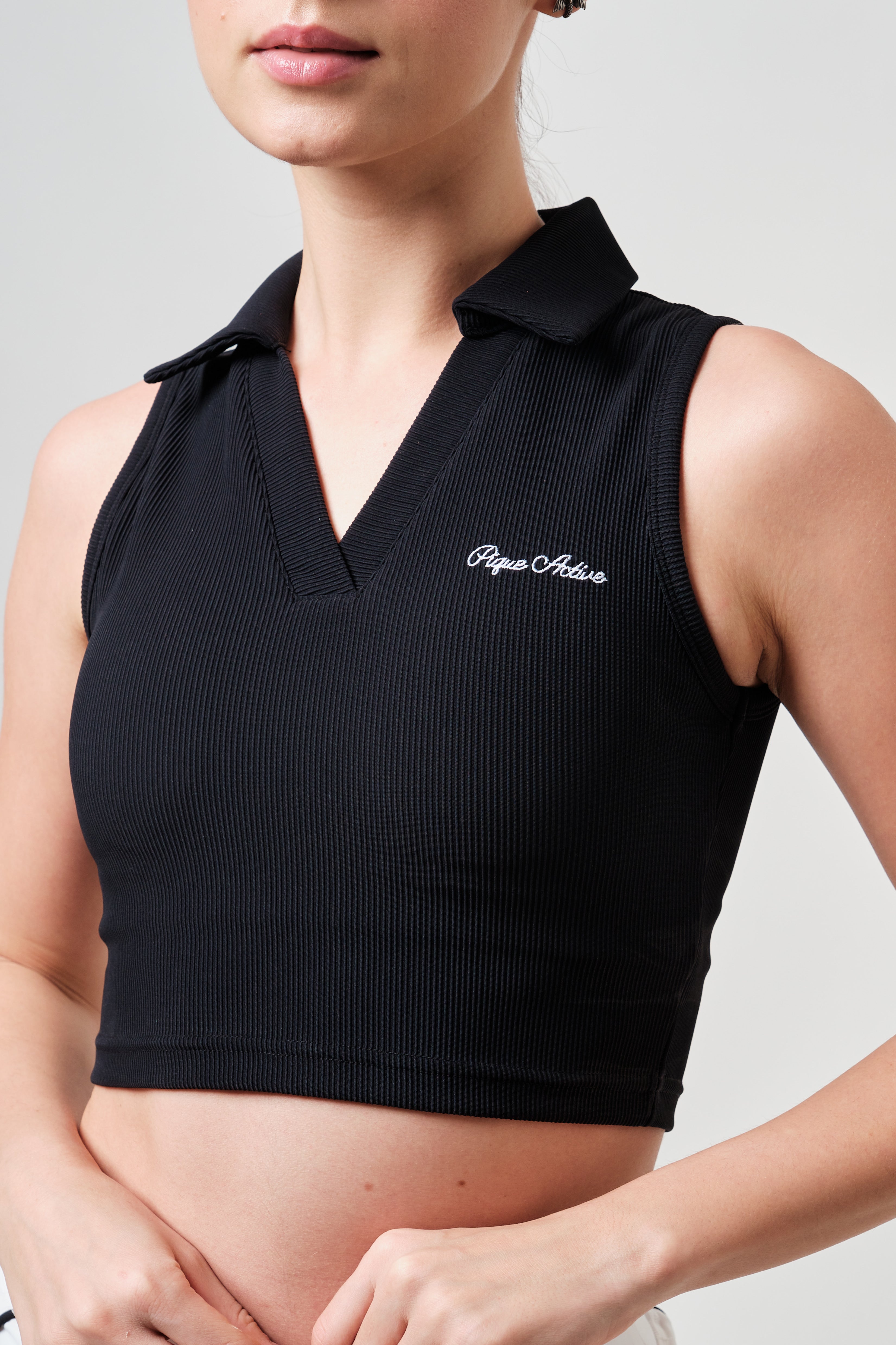 Center Court Tank Top in Black