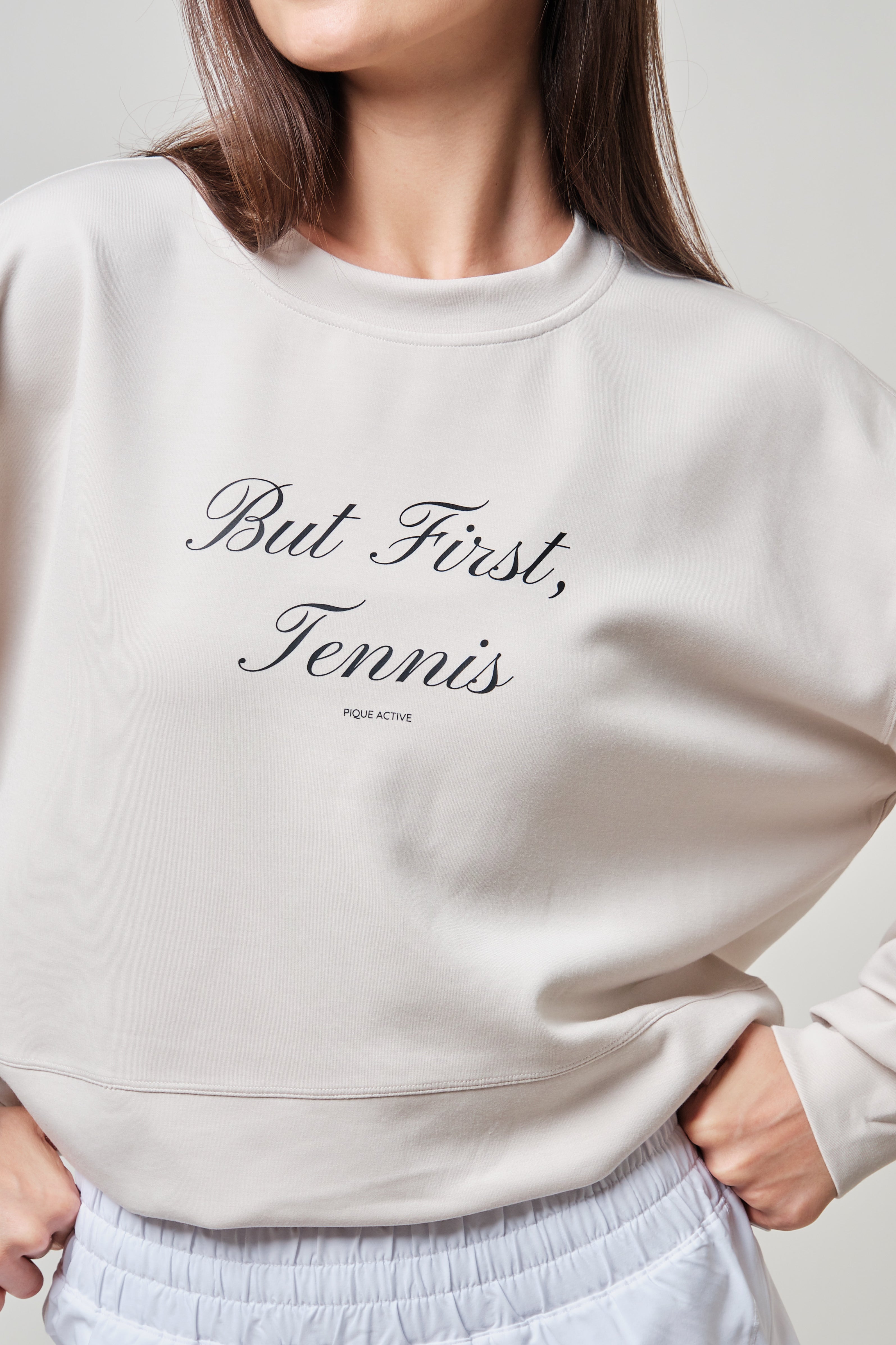 But First, Tennis Sweatshirt